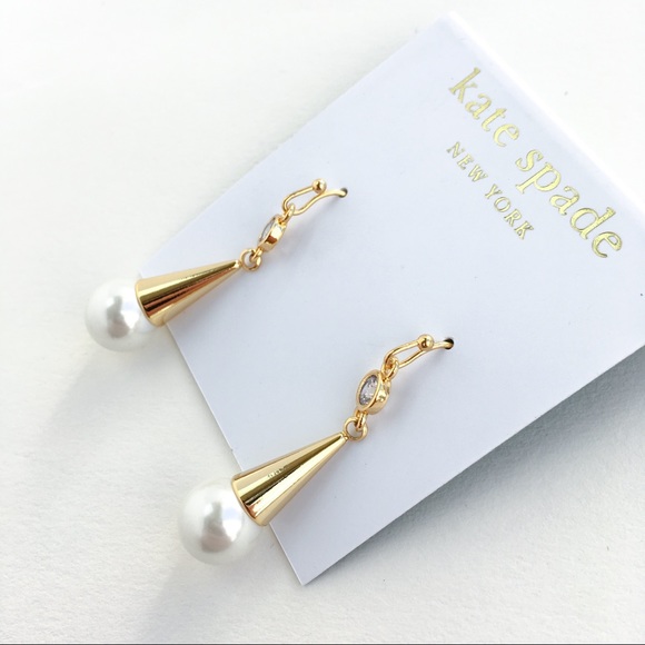 Kate spade cone pearl earrings - Picture 3 of 4